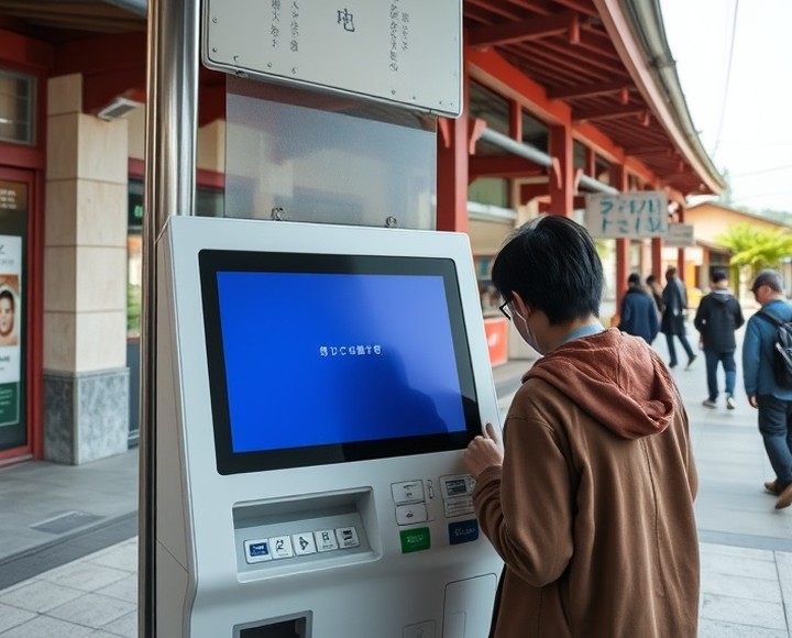 復旧前 — アプリケーションの異常で停止し、稼働していない端末。